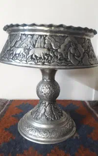 ظرف پذیرایی قلم‌زنی مس