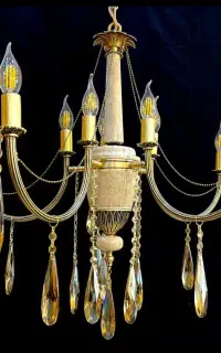 لوستر ونیز ۱۲ شعله تمام برنج مستقیم از کارخانه