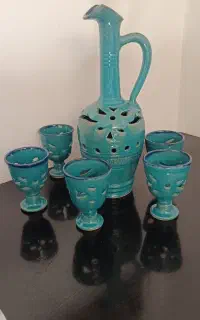 ست پارچ و لیوان سفالی