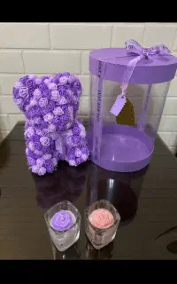بوکت دسته گل رز جاودان باکس جعبه کادویی