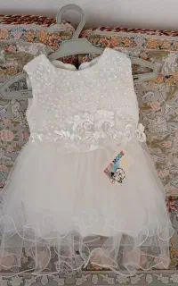 لباس مجلسی بچگانه ژپون دار سایز 1 نو