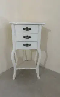 میز تلفن کلاسیک سفید