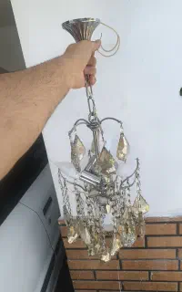 ۲ عدد لوستر ۴ شعله در حد نو