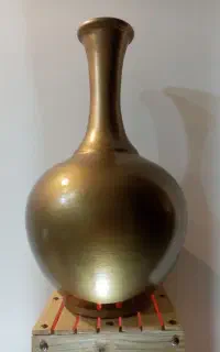 تنگ سفالی طلایی آنتیک