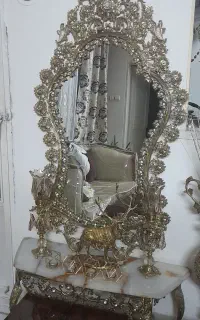آیینه شمعدان برنز
