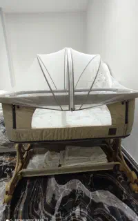 گهواره کنار تخت مادر رنگ نسکافه ای