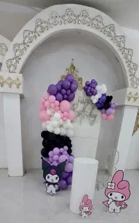 بادکنک آرایی و فینگر فود و سینی میوه و مزه