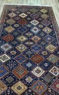 دوعددفرش دستباف درحدنوابریشم یلمه
