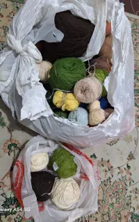 کاموا رنگی برای تابلو فرش