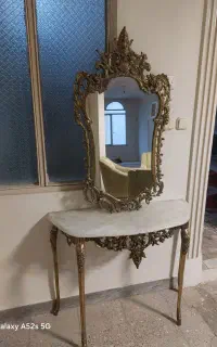 آینه کنسول برنز(برنج) قدیمی سنگین