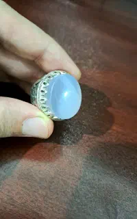 انگشتر نقره عقیق کبود یمنی