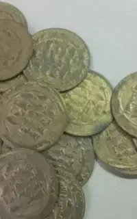سکه قدیمی نقره وزردسینم