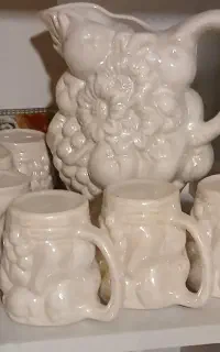 پارچ و لیوان سفالی
