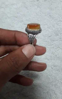 انگشتر نقره شرف شمس خطی