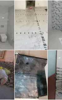تعمیرات ساختمان، کاشی‌کاری، تخریب وتعویض سنگ توالت