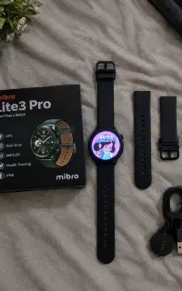 ساعت mibro Lite3 pro جعبه و لوازم کامل فروش فوری