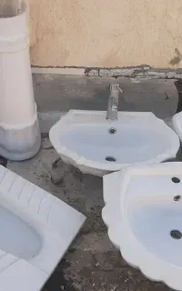 فروش روشویی پایه ای همراه با شیر،سنگ توالت ایرانی