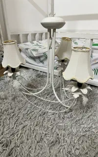 لوستر سه شاخه سفید