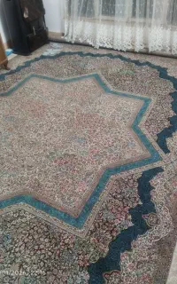 فرش ۱۲ متری  آبی ۷۰۰شانه سنگین ۹متری کرم ۵۰۰ شانه
