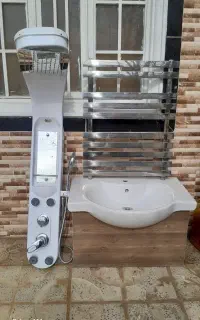 روشویی حوله خشکن استیل دوش پنلی ۴حالته