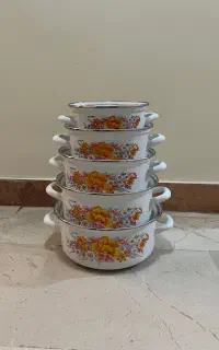 سرویس 10 پارچه قابلمه لعابی ترک برند yuvam