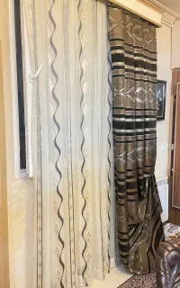 پرده تمام پارچه ترک