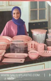 سرویس جهیزیه پلاستیکی اولکس ۵۴ پارچه طوسی /نو