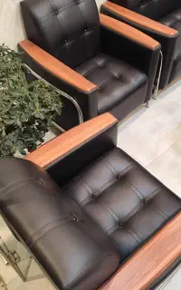 مبلمان اداری چرم/پایه فلز