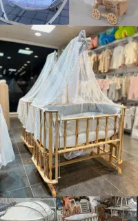 گهواره سنتی سیسمونی نوزاد تخت کنار مادر مدل z