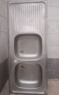 سینک ظرفشویی دولنگه روکار (کارکرده)