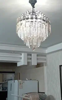 لوستر سقفی کریستالی کاملا سالم