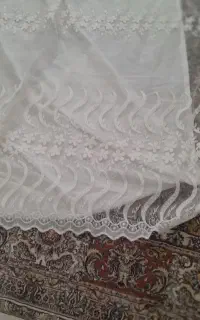 پرده حریر سفید