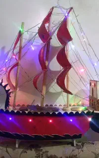 کشتی بادبانی طرحددزدان دریایی با تغیرات ویژدرست شد