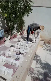 سنگ کاری کاشی سرامیک موزاییک سیمان کاری دیوار چینی