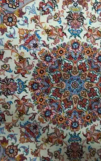 فرش دستبافت دایره ۱/۵×۱/۵  رج ۴۰ خطیبی