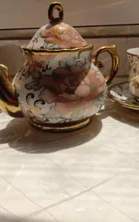 سرویس چایخوری دو نفره طلایی