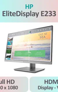 مانیتور ۲۳ اینچ ips فریم لس HP E233