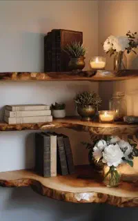 شلف دیواری چوبی دست ساز کیفیت تضمینی