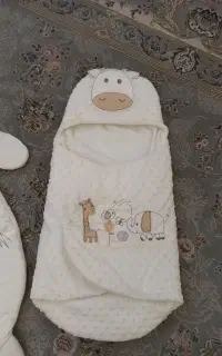 ست کامل مسافرتی سیسمونی نوزاد رنگ سفید