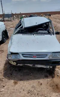 پراید ۸۸ تصادف کرده