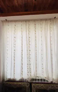 سه عدد پرده حریر ترک مخصوص پذیرایی