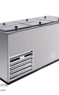 یخچال قدیمی استیل و یه فریزر قدیمی شیش در استیل