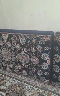 پشتی سرمه ای طرح افشان