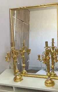 آینه وشمدان طلایی