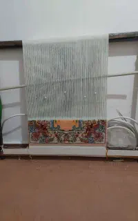 قالی نیمه بافته