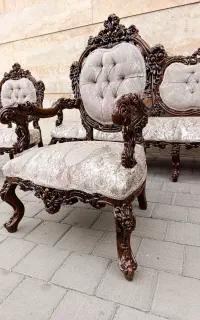 مبل سلطنتی9نفری(مدل شاه نشین)تمام چوب مبلمان میلاد