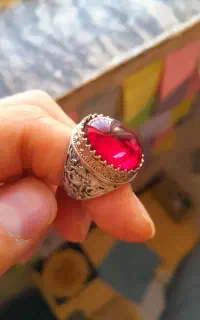انگشتر مردانه طرح یاقوت سرخ