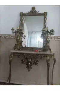 فروش و خرید آینه کنسول شمعدان بوفه لوستر برنزی