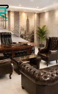 نیمست چستر سزار چرم کریستال ۲۹۰۱/جلومبلی صندلی