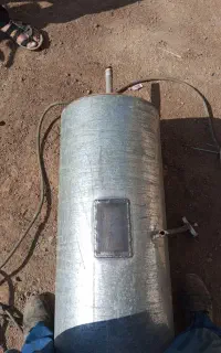 جوشکاری سیار ،مخزن ابگرمکن ایستاده در بندرترکمن